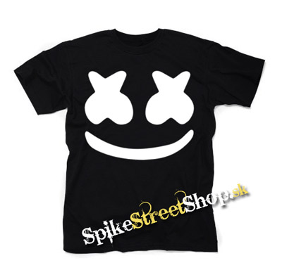 MARSHMELLO - B&W Smile - čierne detské tričko