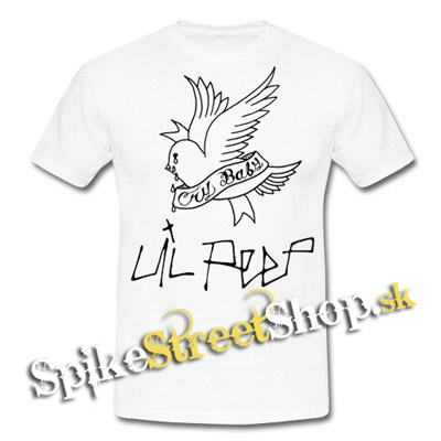 LIL PEEP - Logo Cry Baby - biele pánske tričko