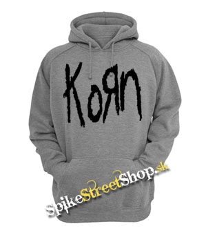 KORN - Official Logo - sivá detská mikina