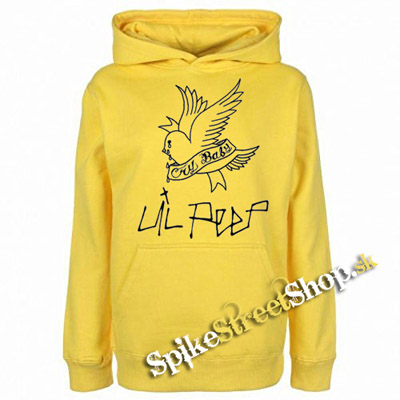 LIL PEEP - Logo Cry Baby - žltá pánska mikina