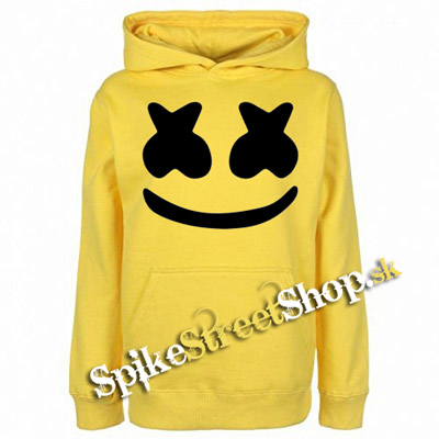 MARSHMELLO - B&W Smile - žltá pánska mikina