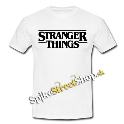 STRANGER THINGS - Logo - biele pánske tričko
