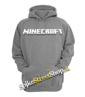 MINECRAFT - Logo - sivá detská mikina