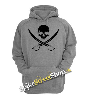 PIRATE SKULL - sivá detská mikina