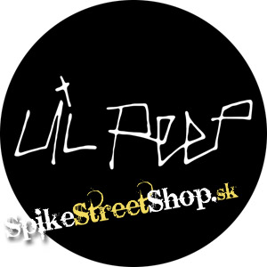 LIL PEEP - Logo On Black Background - okrúhla podložka pod pohár