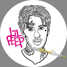 LIL PEEP - Sus Boy Portrait - čierny odznak