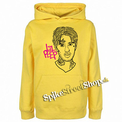 LIL PEEP - Sus Boy Portrait - žltá pánska mikina