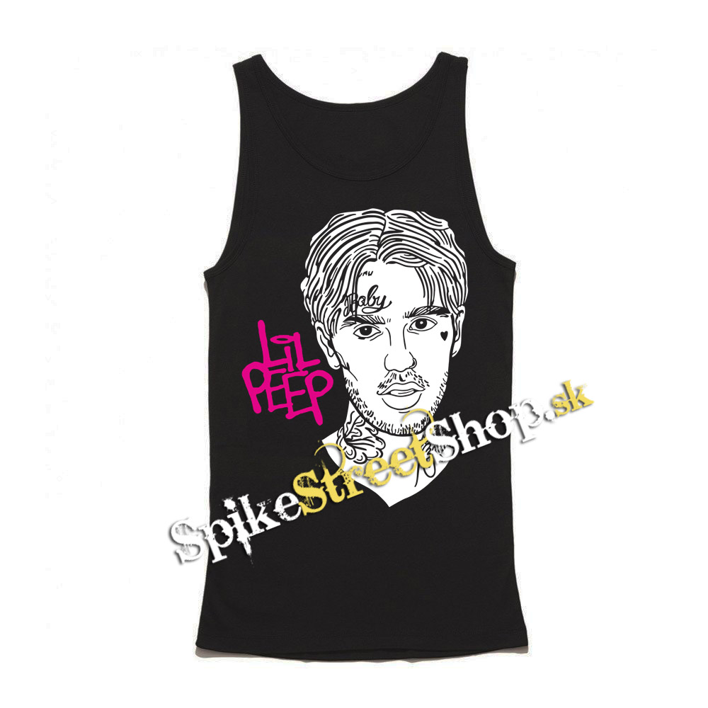 LIL PEEP - Sus Boy Portrait - Mens Vest Tank Top - čierne