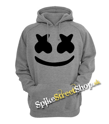 MARSHMELLO - B&W Smile - šedá pánska mikina