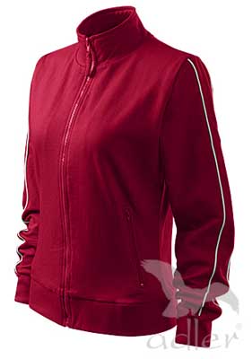 TERRY JACKET 320 - červená dámska mikina na ZIPS