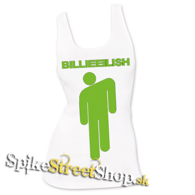 BILLIE EILISH - Logo & Stickman - Ladies Vest Top - biele