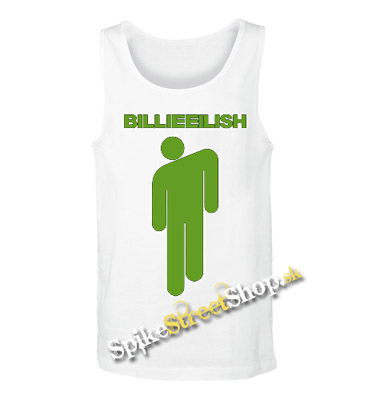 BILLIE EILISH - Logo & Stickman - Mens Vest Tank Top - biele