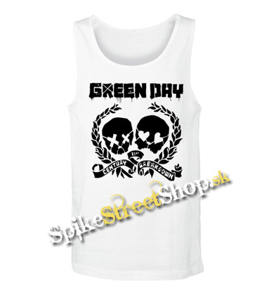 GREEN DAY - 21 st. Century Breakdown Skulls - Mens Vest Tank Top - biele