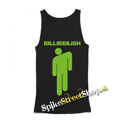 BILLIE EILISH - Logo & Stickman - Mens Vest Tank Top - čierne