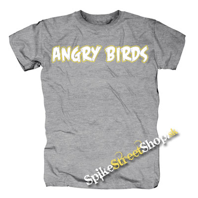ANGRY BIRDS - Logo - sivé detské tričko