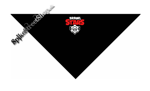 BRAWL STARS - Logo - čierna bavlnená šatka na tvár
