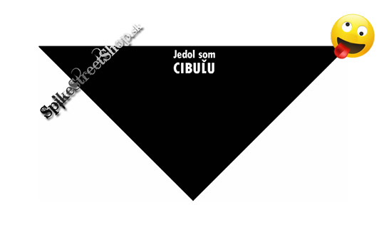 JEDOL SOM CIBUĽU - čierna bavlnená šatka na tvár