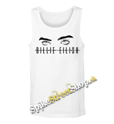 BILLIE EILISH - Eyes Logo - Mens Vest Tank Top - biele