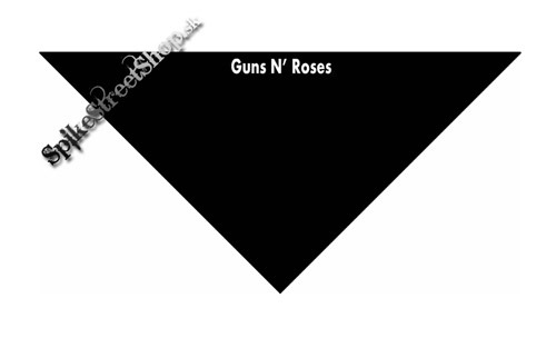 GUNS N ROSES - Logo White - čierna bavlnená šatka na tvár