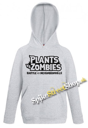 PLANTS vs ZOMBIES - Logo Black - sivá detská mikina