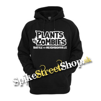 PLANTS vs ZOMBIES - Logo - čierna pánska mikina