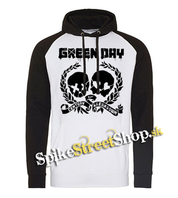 GREEN DAY - Skulls - čiernobiela pánska mikina