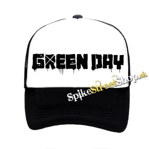 GREEN DAY - Logo 21.st Century - čiernobiela sieťkovaná šiltovka model "Trucker"