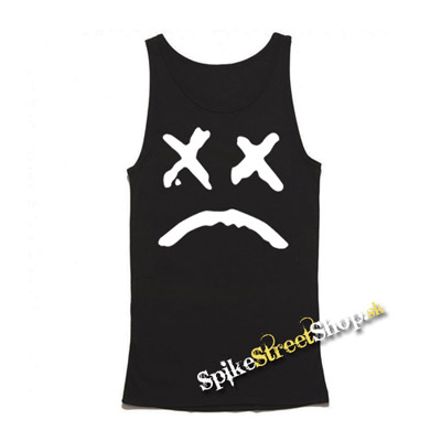 LIL PEEP - Sad Face - Mens Vest Tank Top - čierne