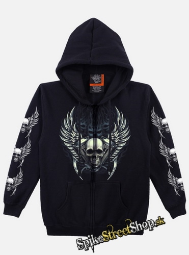 BIKER COLLECTION - First Rider is Death - čierna pánska mikina