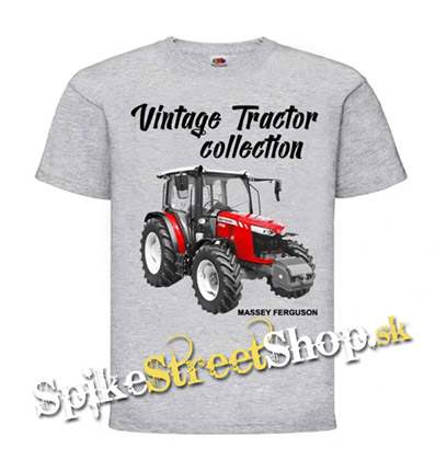TRAKTOR MASSEY-FERGUSON - šedé pánske tričko