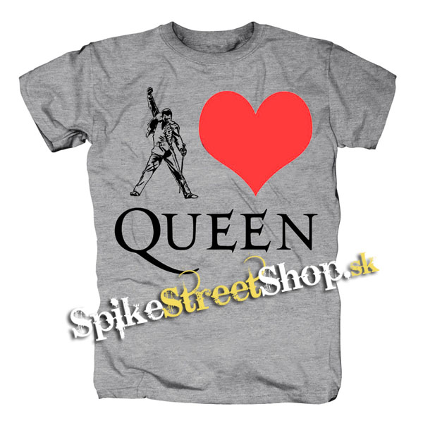 I LOVE QUEEN - sivé detské tričko