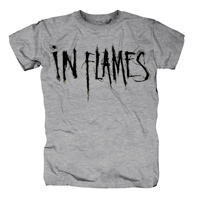 IN FLAMES - Logo - sivé detské tričko