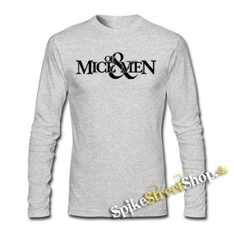 OF MICE AND MEN - Logo - šedé detské tričko s dlhými rukávmi