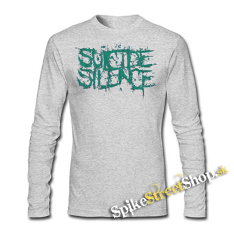 SUICIDE SILENCE - Dark Cyan Logo - šedé detské tričko s dlhými rukávmi