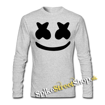 MARSHMELLO - BW Smile - šedé detské tričko s dlhými rukávmi
