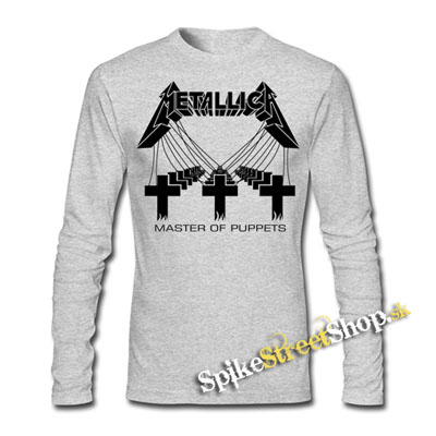 METALLICA - Master Of Puppets - šedé detské tričko s dlhými rukávmi