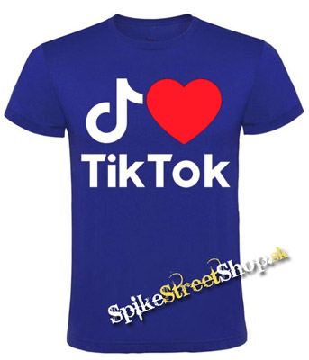 I LOVE TIK TOK - kráľovsky-modré detské tričko