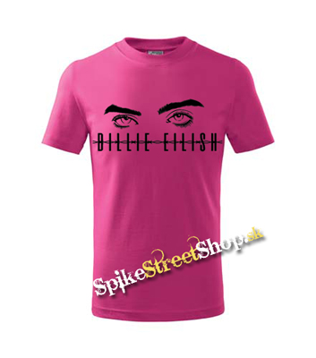BILLIE EILISH - Eyes Logo - ružové detské tričko