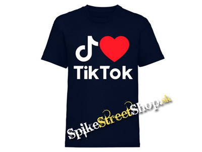 I LOVE TIK TOK - námornícke modré detské tričko