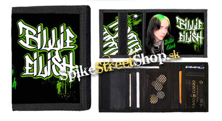 BILLIE EILISH - Green Graffiti Logo - peňaženka