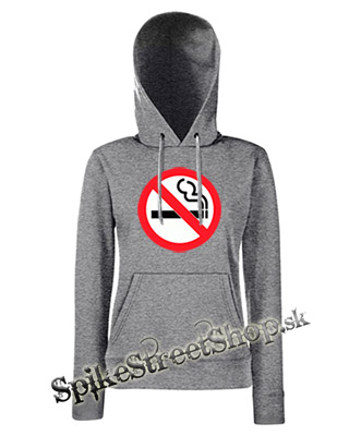 NO SMOKING - sivá dámska mikina