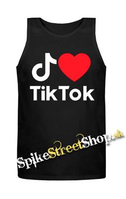 I LOVE TIK TOK - Mens Vest Tank Top - čierne