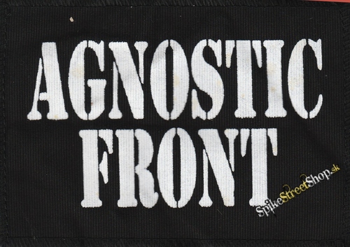AGNOSTIC FRONT - White Logo - nášivka