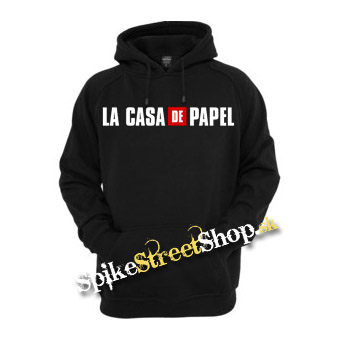 PAPIEROVÝ DOM - LA CASA DE PAPEL - Logo - čierna pánska mikina