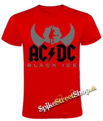 AC/DC - Black Ice Angus Silhouette - červené pánske tričko