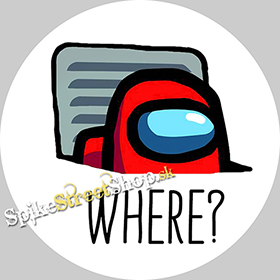 AMONG US - Where? - okrúhla podložka pod pohár