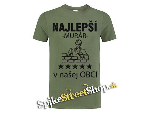 NAJLEPŠÍ MURÁR v našej OBCI - olivové detské tričko