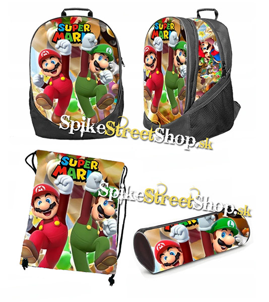 Hurá do školy - školská sada SUPER MARIO (ruksak, peračník a vak na prezuvky)