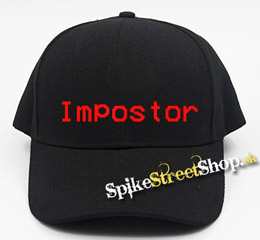 IMPOSTOR - Among Us Red Slogan - čierna šiltovka (-30%=AKCIA)