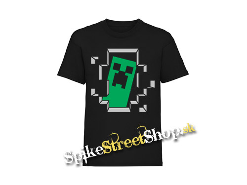 MINECRAFT - Hello I´m Creeper - čierne detské tričko
